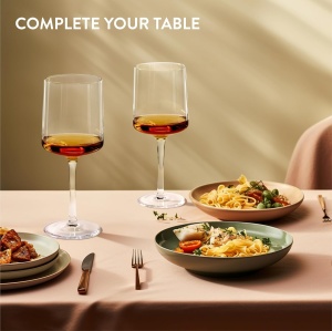 Set 4 Pahare Vin Navaris, 400 ml, cu picior, design modern, transparent, 56212.03 - Img 2