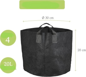 Set 4 saci pentru plante, BeGreat, 20 L, cu manere, pentru gradinarit - Img 4