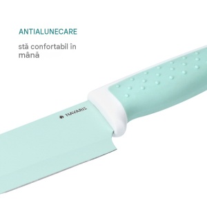Set 6 Cutite Navaris, cutite de taiere si curatitor ceramic, inox, design pastelat, 43114 - Img 7
