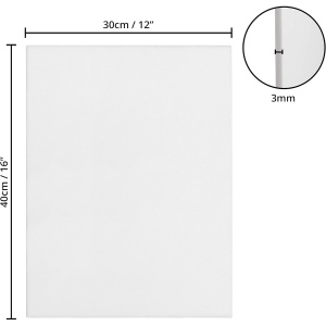 Set 7 panze pentru pictura Kurtzy, 30x40 cm, din bumbac, 3 mm grosime, pentru vopsele acrilice si uleioase, Alb - Img 5