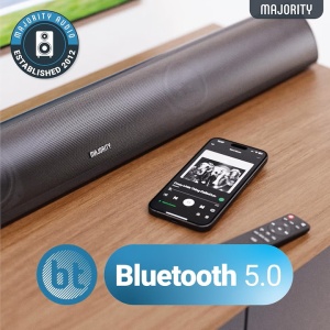 Soundbar cu Subwoofer integrat, Majority, Snowdon, 2.1, Bluetooth, PC, Wireless, AUX, 120 W, negru - Img 5