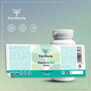 Supliment alimentar Happiness MIX 3Biotics, Fortiforte, 60 capsule - Img 5