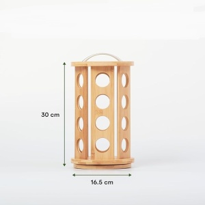 Suport capsule Dolce Gusto, Liebspecht, Lemn, Pentru 24 capsule, maro - Img 2