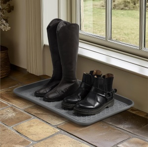 Tava pentru incaltaminte Navaris, set 3, 60 x 40 x 2.8 cm, din plastic, utilizare interior/exterior, Gri - Img 7