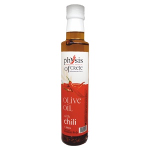 Ulei de masline cu Chili, Physis of Crete, Ideal pentru sosuri, dresing si marinate, 250 ml