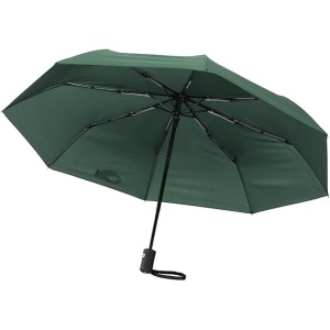 Umbrela SWISSONA, rezistenta la vant, compacta cu deschidere si inchidere pe buton, 90 cm, 8 brate din otel, husa, Verde