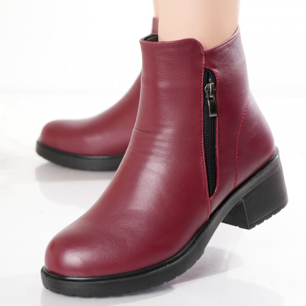 Marvela női Bordo Organic Leather csizma