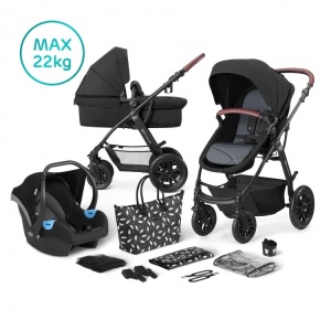 KINDERKRAFT XMOOV KOLICA ZA BEBE SET 3U1 BLACK - Img 1