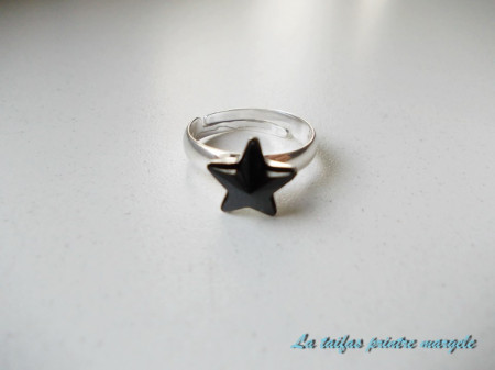 Inel reglabil din argint cu diferite variante de Cristal Swarovski stea Fancy Star - Img 5
