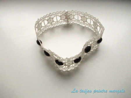Lace and onyx choker - Img 2