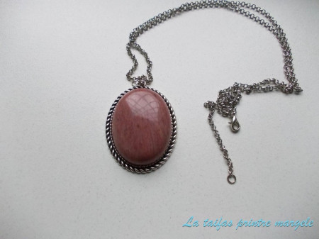 Oval rhodonite pendant - Img 2