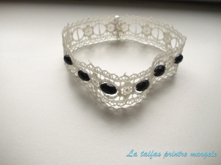 Lace and onyx choker - Img 3