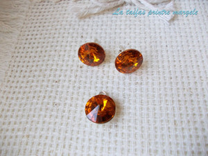 Set cercei şi pandant din argint cu cristale Swarovski Topaz