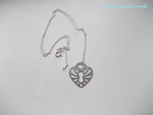 Sterling silver heart pendant 22 mm