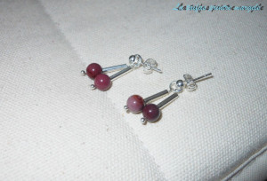Mookaite jasper sterling silver earrings