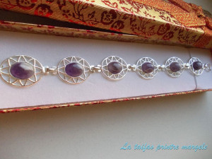 Silver plated amethyst bracelet - Img 3