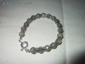 Faceted labradorite bracelet