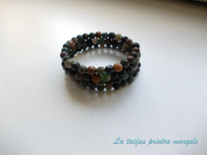 Spiral bracelet of faceted indian agate - Img 2