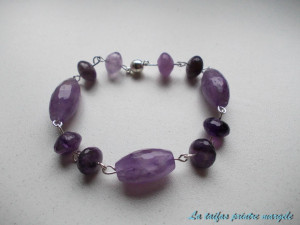 Bracelet of faceted amethyst