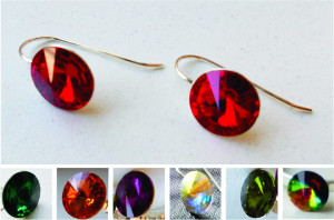 Cercei cu Cristale Swarovski cu tortiţe lungi