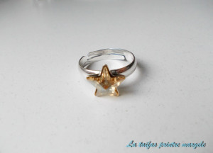 Inel reglabil din argint cu diferite variante de Cristal Swarovski stea Fancy Star - Img 3