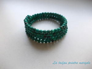 Spiral bracelet of reconstructed turquoise