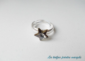 Inel reglabil din argint cu diferite variante de Cristal Swarovski stea Fancy Star - Img 4