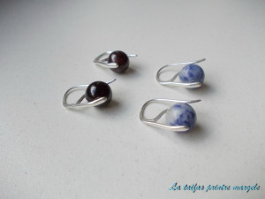 Sterling silver earrings with the earwire on top