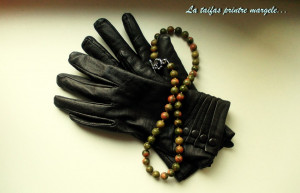 Unakite gemstone necklace