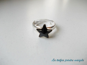 Inel reglabil din argint cu diferite variante de Cristal Swarovski stea Fancy Star - Img 5
