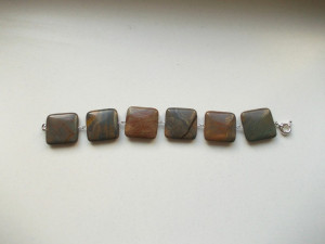 Large square jasper bracelet - Img 2