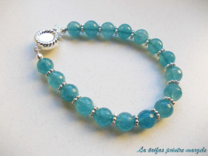 Faceted angelite bracelet