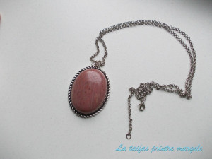 Oval rhodonite pendant
