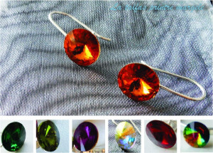 Cercei cu Cristale Swarovski tortiţă închisă