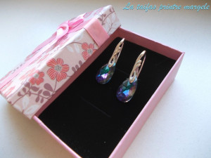 Cercei din argint cu Cristale Swarovski picătură Paradise Shine