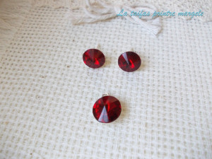 Sterling silver earrings and pendant set with Swarovski Siam