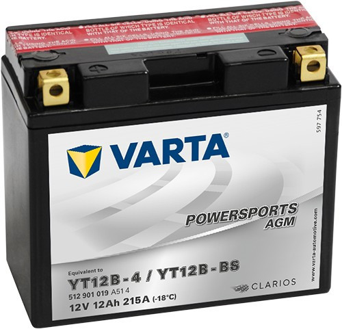 Acumulator Moto Varta AGM 12V 12Ah T12B-BS