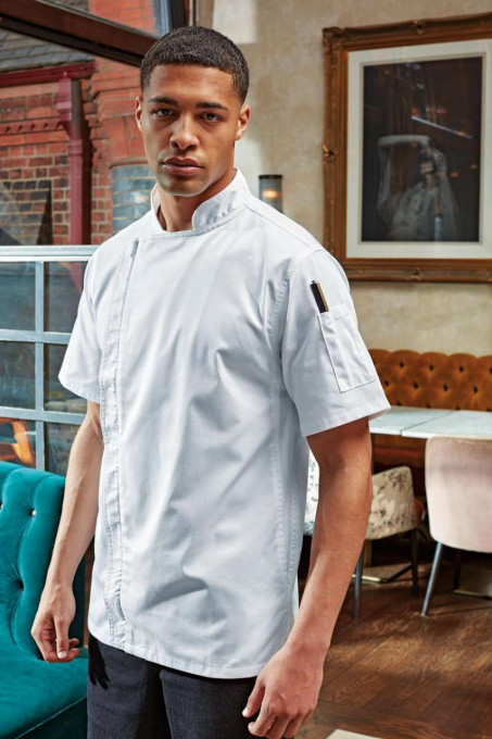 CHEF'S ZIP-CLOSE SHORT SLEEVE JACKET