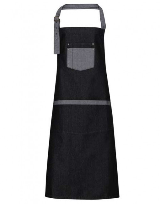 'DOMAIN' CONTRAST DENIM BIB APRON