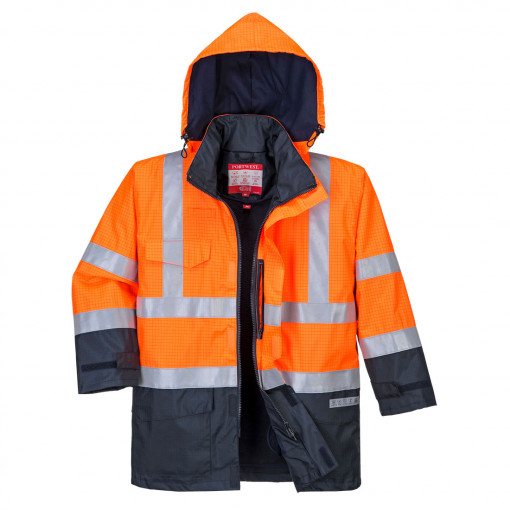 Jacheta de ploaie Bizflame HiVis Protectie Multipla.