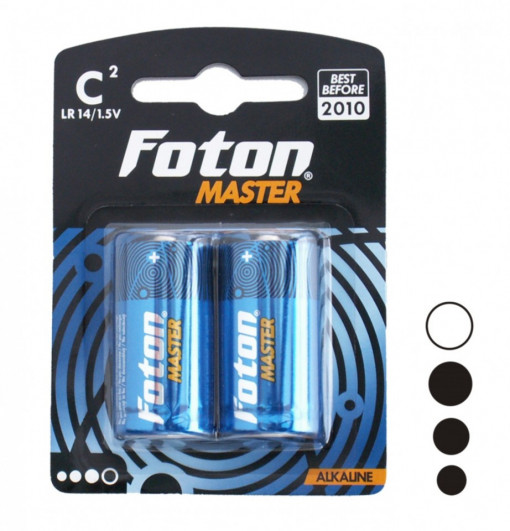 Set 2 Baterii alcaline Foton Master LR14 (C)