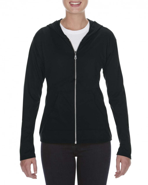 WOMEN'S TRI-BLEND FULL-ZIP HOODED JACKET