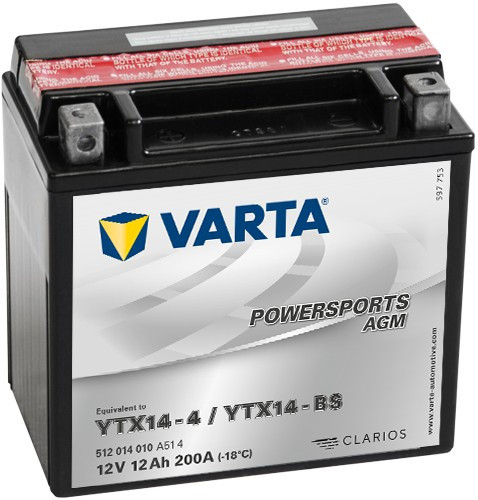 Acumulator Moto Varta AGM 12V 12Ah YTX14