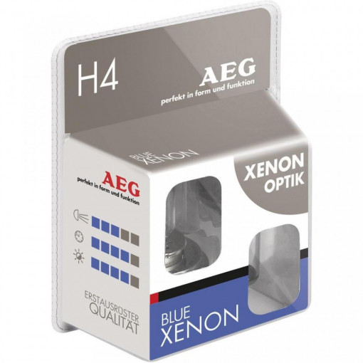 AEG set becuri auto halogen H4 Blue Xenon
