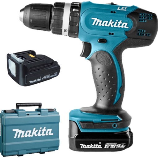 Masina de gaurit/insurubat cu percutie si 2 acumulatori 14.4V 1.5Ah, Makita