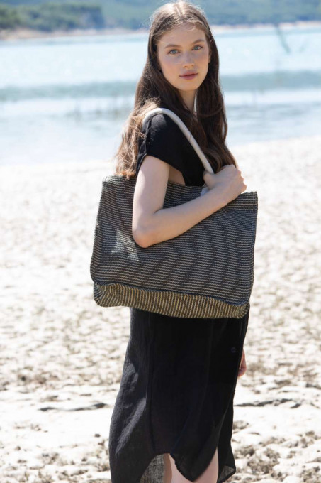 JUTE CANVAS SHOPPING BAG