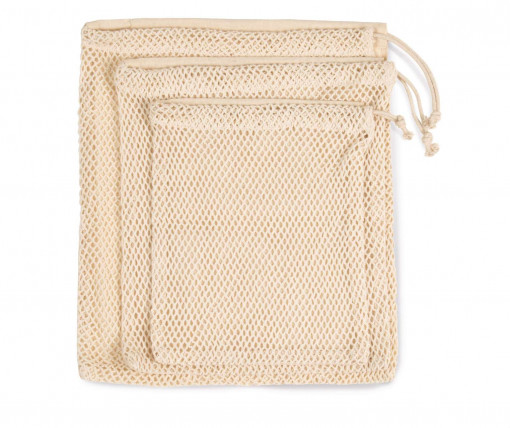 MESH BAG WITH DRAWSTRING CARRY HANDLE