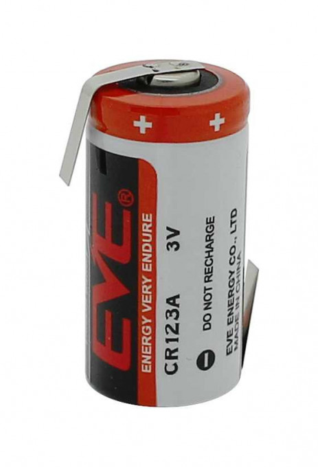 Baterie Litiu EVE CR123A 3V cu lamele nichel