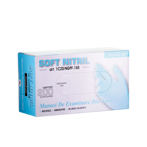 MANUSI DE PROTECTIE ANTICHIMICE CAT. III SOFT NITRIL-200buc