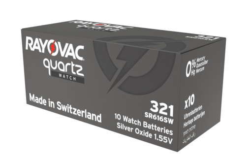 Baterii ceas Rayovac 321 (SR616SW) oxid argint 10 buc
